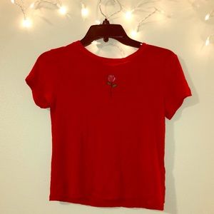 Red rose T shirt